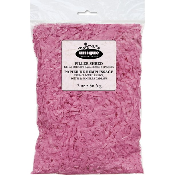 Lot of 2 Pink 2 oz Paper Filler Shred Gift Baskets and Bag Filler