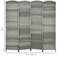 thumbnail image 3 of HOMCOM 6 Ft Folding Room Divider, Privacy Screen for Home Office Bedroom, 3 of 10