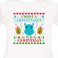 thumbnail image 4 of Inktastic I Want a Hippopotamus for Christmas Cute Ugly Sweater Boys or Girls Long Sleeve Baby Bodysuit, 4 of 5
