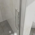 thumbnail image 6 of Shower Door Goodyo Frameless Shower Door, 48" W x 72" H Sleek Silent Sliding Glass Door, 1/4" (6mm) Thick Tempered Clear Glass with Easy-clean Coating, Heavy-Duty 304 Stainless Steel, ,Frameles, 6 of 11