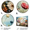 thumbnail image 3 of Designart "Petal Dance Abstract Wildflowers" Floral Metal Art Living Room, 3 of 5