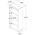 thumbnail image 3 of Hampton 3-Piece Home Basic Furniture Office Set with Writing Desk, Bookcase, and Floating Wall D�cor Shelves, 3 of 5