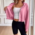 thumbnail image 5 of Hoodies for Women Trendy Fashion Solid Color Long-sleeved Raglan Hooded Casual Fall Winter Trendy Outerwear, 5 of 9