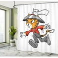 thumbnail image 5 of Ambesonne Ninja Cat Shower Curtain, Warrior Cartoon, 69"Wx84"L, Multicolor, 5 of 5