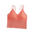 thumbnail image 1 of Sujetador de yoga con top corto CRIS Cami con relleno extraíble y espalda con tiras cruzadas, talla única, 1 of 5