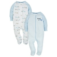 Zip Up Sleep n Play Sleeper, 2pk (Baby Boy)