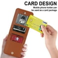 thumbnail image 6 of Dteck Crossbody Wallet Case for Samsung Galaxy Z Flip 6, PU Leather Flip Case with Magnetic Closure and Zipper Pocket Card Holder for Men Women,Brown, 6 of 8
