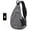 Grey-17'', variant on Sling Bag Men Backpack Unisex One  Bag Hiking Travel Backpack Crossbody with USB Port for Men Women Versatile Casual Daypack-17 inch,Gery