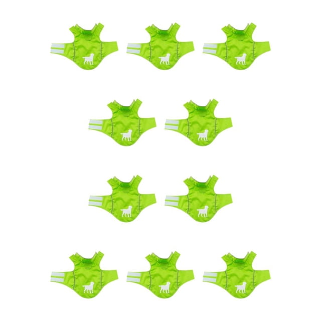 Greeniant Impermeables para perros con estilo de poliéster Durable Fácil de usar Revestimiento impermeable Fácil de limpiar Chubasquero para verde l 10Conjunto