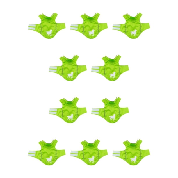 Greeniant Impermeables para perros con estilo de poliéster Durable Fácil de usar Revestimiento impermeable Fácil de limpiar Chubasquero para verde l 10Conjunto