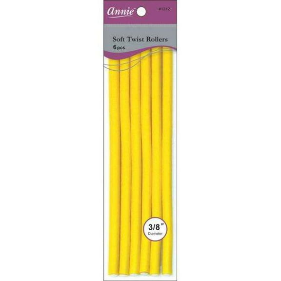 Annie Rollers Soft Twist 7" Yellow 3/8" #1200