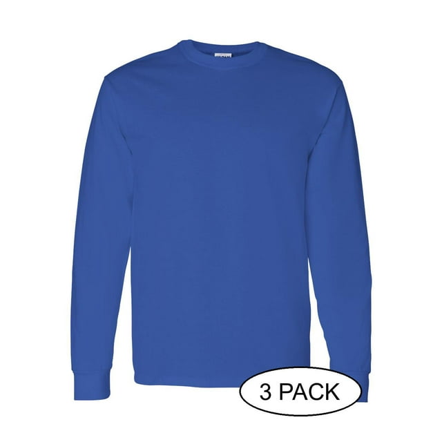 Gildan Men's Heavy Cotton Long-Sleeve T-Shirt - G540 (Pack Of 3)