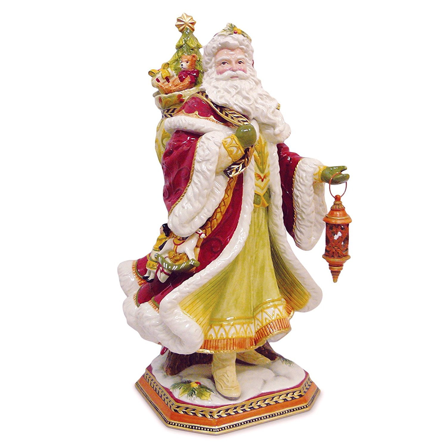 Fitz and Floyd Damask Holiday Santa Figurine - Walmart.com