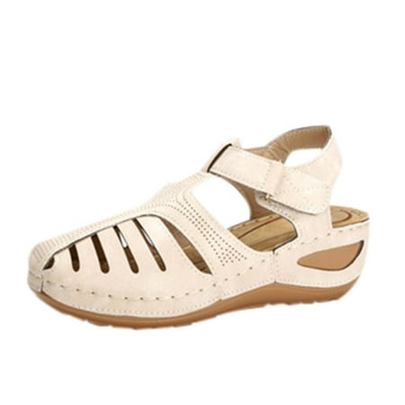 

Women s Wedge Sandals Ankle Strap Open Toe Summer Sandal Beach Bohemia Shoes Clearance Sale Womens Fashion Comfortable Hollow Round Toe Sandals Soft Sole Casual Shoes