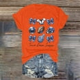 thumbnail image 2 of TSADFHJI Hauts pour Femmes Élégants TG T-Shirt Décontracté Imprimé Rugby Col Rond / Coupe Ample Manches Courtes m Orange, 2 of 3