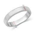 thumbnail image 3 of CARATS FOR YOU 4mm Flat Court Wedding Band with Bevelled Edge Crafted is Available in 14K White Gold For Her & Him, Band Size- 11.5, 3 of 6