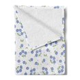 thumbnail image 2 of Floral Soft Flannel Fleece Throw Blanket, Vintage Rose Flowers Bouquets Spring Season Theme Dots Green Leaves, Cozy Plush for Indoor and Outdoor Use, 70" x 90", Violet Blue Green White, by Ambesonne, 2 of 5