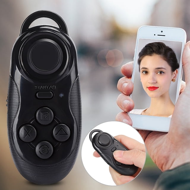 sjlerst Control Remoto Bluetooth, con Gamepad, Mouse inalámbrico, Selfie inalámbrico Manija multifunción fácil de Instalar, Mini Gamepad, para Selfies, Juegos, MúsicaBlack) Khall Tendencias
