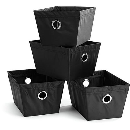 4 Pack Bins, Black