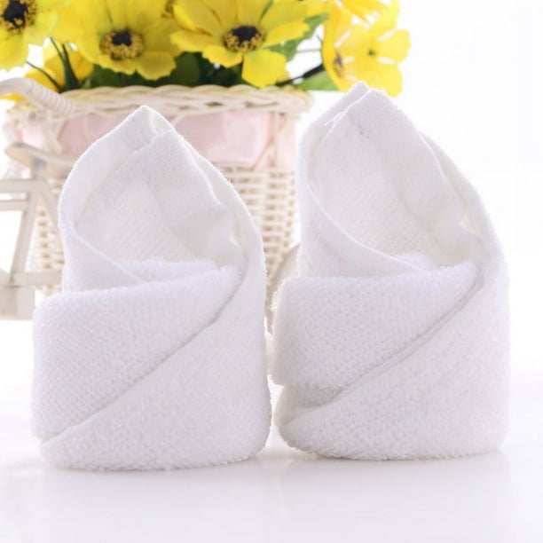 Nvzi 2 toallas de mano de fibra de bambú cuadradas pequeñas de algodón suave para el hogar, súper suaves y muy absorbentes para ducha, piscina, toalla de mano de 11,81 x 11,81 pulgadas (blancas)