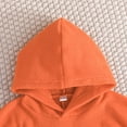 thumbnail image 5 of GYRATEDREAM Infant Baby Halloween Outfits Toddler Boys Girls Orange/White Hooded Cape Top Black Pants Set Dress up Costumes for 3-24 Months, 5 of 8
