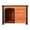 Orange, variant on Demi Bonn 44.5" Wood Dog House for Small Medium Large Dogs Outdoor Weatherproof Dog Kennel with Black Asphalt Roof, Orange