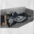 thumbnail image 6 of Zodiac Soft Flannel Fleece Blanket, Astrology Sign Sagittarius with Flower Images Planetary Impacts on Nature Theme, Cozy Plush for Indoor and Outdoor Use, 50" x 70", Grey and Blue, by Ambesonne, 6 of 6