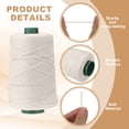 thumbnail image 3 of Polyester Macrame Cord, Polypropylene Craft Crochet Bag Rope Yarn for DIY Projects Beige/Light Khaki, 3 of 7
