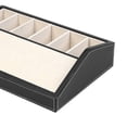 thumbnail image 3 of Hzzsbu 6-grid Belt Display Box PU Leather Belt Display Storage Holders Wooden Table Shelf Belt Collection Case for Tie Bow Watch, 3 of 7