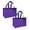 Purple*2, variant on 1-Pack Insulated Grocery Shopping Bags, Insulated Cooler Bag and Food Warmer with Zippered Top for Delivery & Grocery Shopping 11 x 5.5 x 6.7" (Blue)