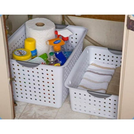 bin pack sterilite ultra basket deep plastic storage