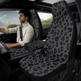 thumbnail image 2 of Xixirimido Car Seat Cover Set of 5 Pieces Front Seat Covers with Matching Seat Belt and Center Console Covers PU Leather Fits Most Vehicles, Leopard Cheetah Black, 2 of 8