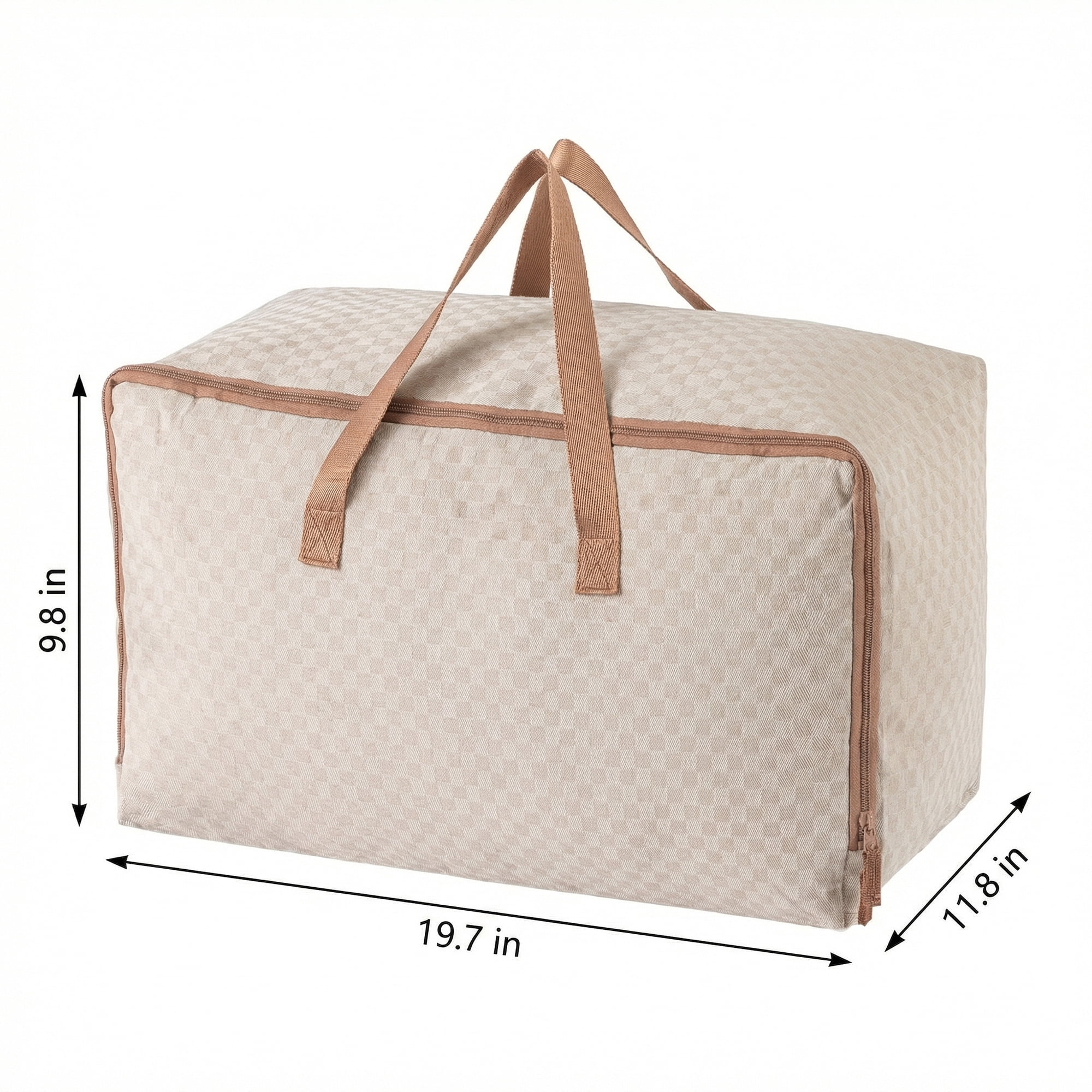 Unique Bargains Storage Floral Moving Bags for Organizing Clothing Brown 19.7"x11.8"x9.8"
