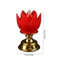 thumbnail image 3 of Sokhug Flameless LED Lotus Candle Night Light for Home Holiday Decor, 5.51x2.95 Inches, Red, 3 of 6