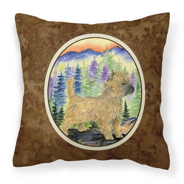 Carolines Treasures SS8255PW1414 Cairn Terrier Fabric Decorative Pillow, 14Hx14W, multicolor
