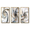 thumbnail image 2 of Designart "Abundance in Light Blue Spiral IV" Fractals Framed Wall Art Set Of 3 - Blue Transitional Frame Gallery Set For Office Decor, 2 of 6