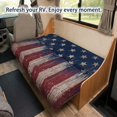 thumbnail image 4 of Xixirimido RV Couch Covers for Sofa Bed 2-Piece Stretchable Backrest & Seat Covers for Jackknife Sofa Bed Anti-slip Camper Couch Covers, Vintage Distressed US Flag, 4 of 7