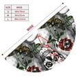thumbnail image 3 of Yiaed Skulls Roses Print Christmas Tree Skirt , Tree SkirtsTree Mat for Christmas Winter Holiday Indoor Decorations-30", 3 of 7