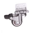 thumbnail image 1 of Ruedas para muebles de 4 piezas, rueda giratoria que no deja marcas, ruedas para muebles con soporte en U, ruedas giratorias de goma con freno, 1 of 5