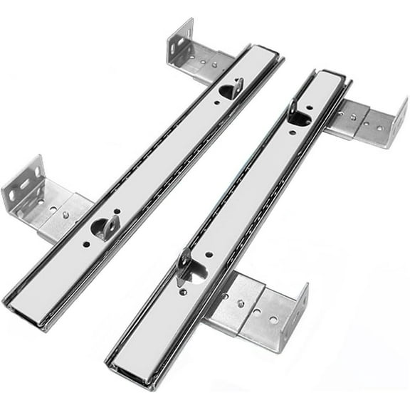 Heavy Duty Full Extension Drawer Slides,300/350/400Mm Rail Keyboard Shelf Runners 60kg Load,Metal Drawer Runners For Under Desk Kitchen Cabinet