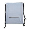 thumbnail image 2 of Soft Texture Drawstring Backpack - Quick Access Zipper Pocket, 2 of 3