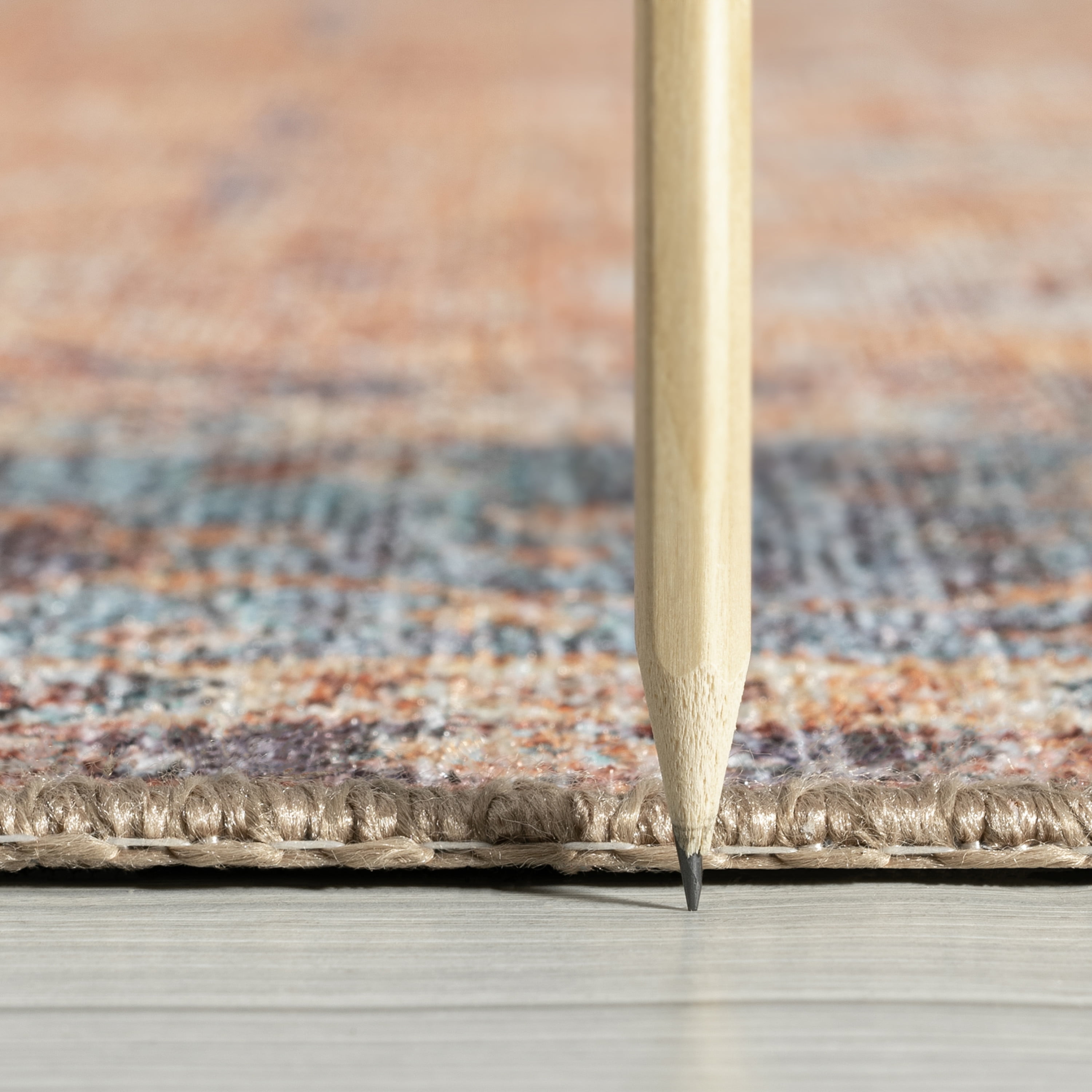 Traditional 8x10 Area Rug (7'11'' x 10'3'') Oriental Rust, Beige Living Room Easy to Clean Machine Washable