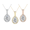 Mixed, variant on Pack of 3 - Isabel 18k Gold Plated Dangle Earrings with Simulated Diamond Crystals
