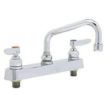 T&S Brass Manual, 8  Mount, 2 Hole Low Arc Laundry Sink Faucet