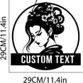 thumbnail image 3 of Custom Japanese Geisha Metal Wall Art,Custom Geisha,Personalized Geisha Name Sign Decoration For Room, Geisha Home Decor, 3 of 6