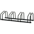 thumbnail image 1 of HOMCOM 4-Bike Bicycle Floor Parking Rack Cycling Storage Stand Black, 1 of 9