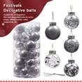 thumbnail image 3 of Inteprter Paquete de 30 bolas de Navidad, colgante decorativo de Navidad reutilizable para fiestas, bodas, cumpleaños, fotografía, patio, decoración del Kits de decoración para fiestas Plata Inteprter HA065288-04B, 3 of 6