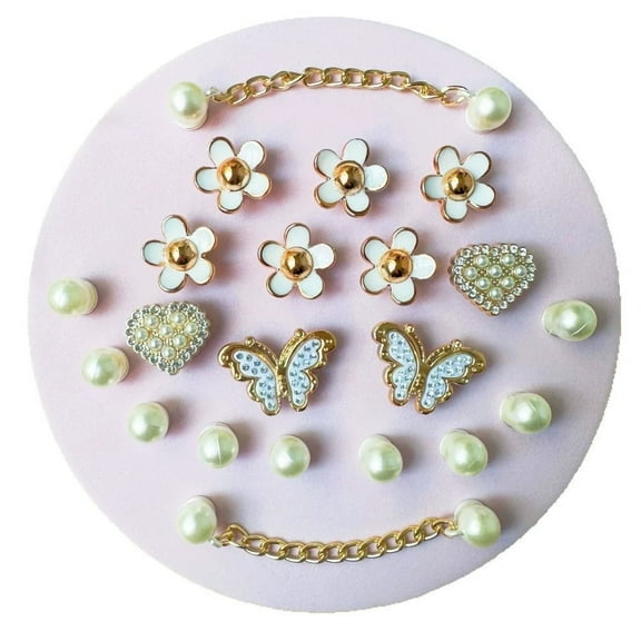 21 PCS Bling Shoe Charms for Women, Sparkle Rhinestones Shoe Decoration Charms, Girly Shoe Chains for Clog Sandals, DIY Shoe Accessories for Party Favor