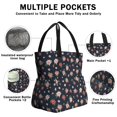thumbnail image 3 of Pioneer Flower Floral Print Pattern Drawstring Lunch Bag Women - Drawstring Lunch Bag Insulated for Work Office - Stain-Resistant Large Lunchbags for Women with Multi-Pockets, 3 of 6