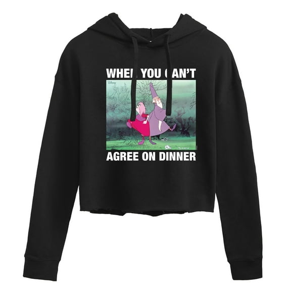 Disney - The Sword And The Stone - Merlyn & Mim Can't Agree on Dinner - Juniors Cropped Pullover Hoodie